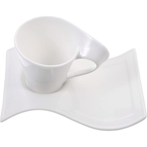 6 Cups & 6 Saucers Vintage Ceramic Set Of Cups & Saucers - White