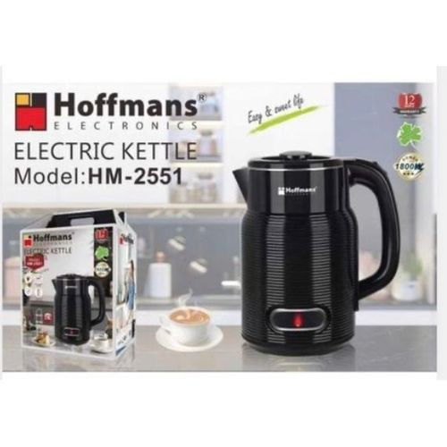 Hoffmans 2.5L Original Multipurpose Electric Kettle Water And Milk Boiler - White, Black