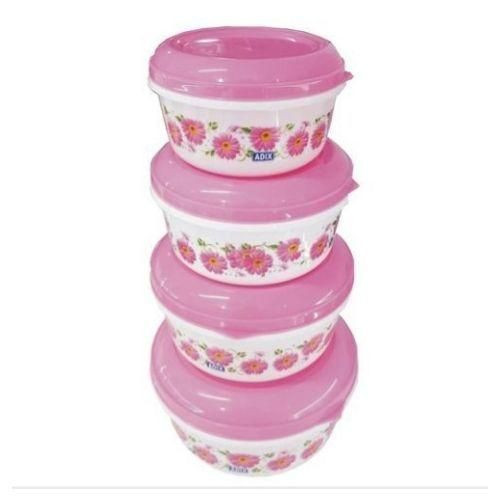 Yiwu Set Of 4pc Plastic Dishes - Pink