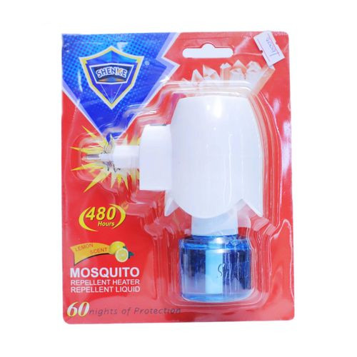 Mosquito Repellent Heater & Liquid, Lemon Scent