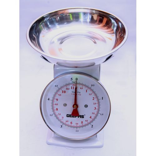 Geepas Mechanical Kitchen Weighing Scale-Silver