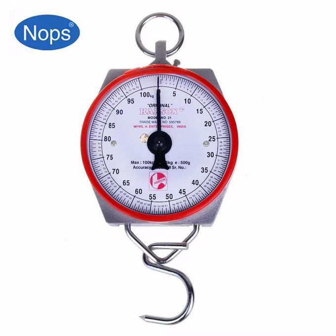 Original Design Hanging Weighing Scale - Red 100kgs