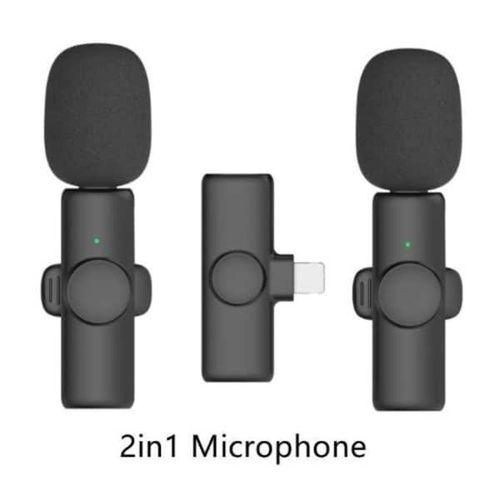 K9 Wireless Microphone Studio Gaming for iphone, android, PC home - Black