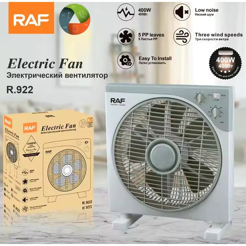 RAF Oscillating Rotating Slimline Table Fan With 3 Speeds - Multicolor