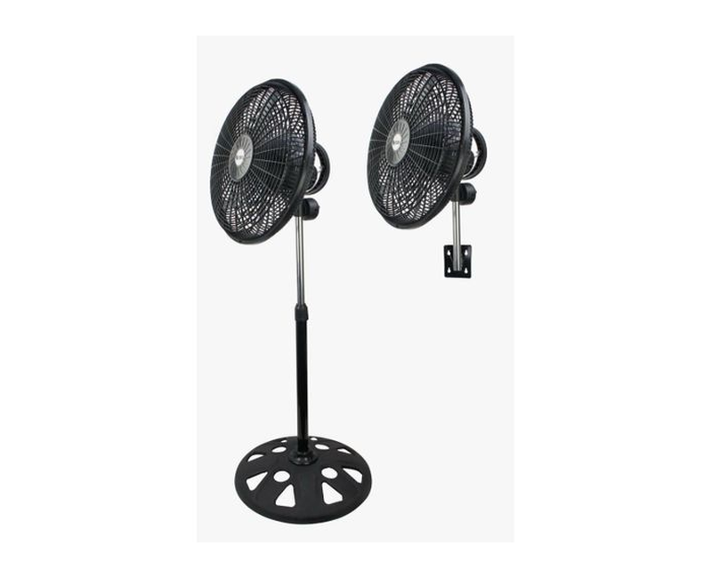 Standing Office Oscillating & Adjustable Electric Fan -Silver,Black