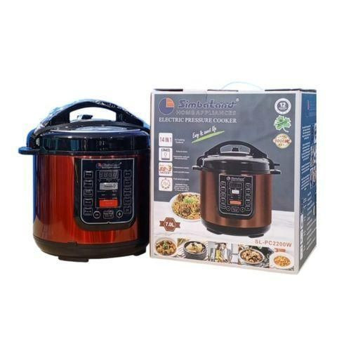 Simbaland 7.0L Genuine 14 In 1 SL - PC 2200W Digital Electric Pressure Cooker - Silver