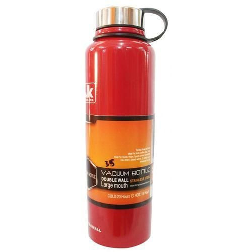 Stainless Steel Double Wall Vacuum Travel Bottle 1100ml - Red