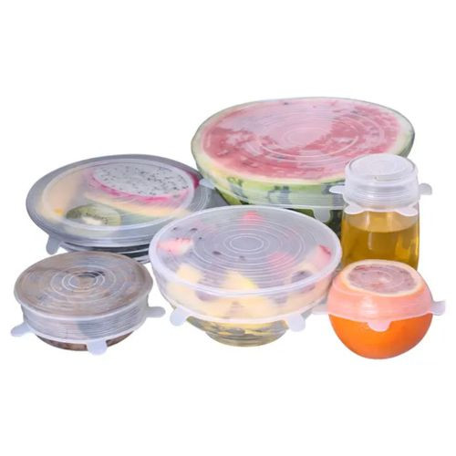 Pack Of 6pcs Silicone Food Covers
