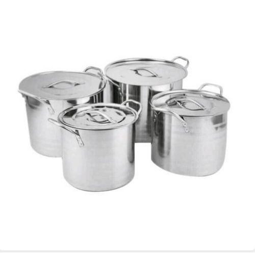 Set Of 4pc Stainless Steel Stockpot - Silver