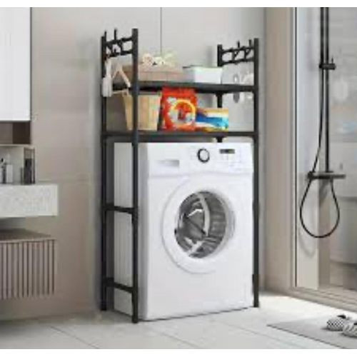 Generic Xim 3-Layer Shower, Toilet, Bathroom & Washing Machine Storage Rack- White/Black