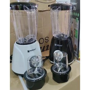 Hoffmans 1.6L Blender, Dry Grinder 2 in 1 Black, White