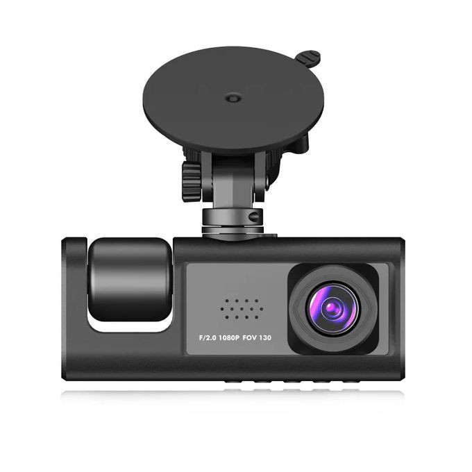 3 In 1 Lens Dash Cam For Car Front Rear With 32G TF Card, 1080P FHD DVR Car Dashboard Camera With Super Night Vision, G-Sensor, WDR, Parking Monitor, Loop Recording, Motion Detection -Multicolor