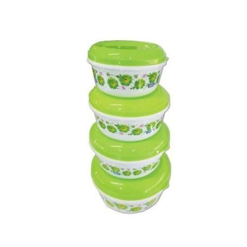 Yiwu Set Of 4pc Plastic Dishes - Green