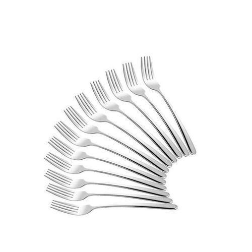 Other Set Of 12 Piece Stainless Steel Folks- Silver