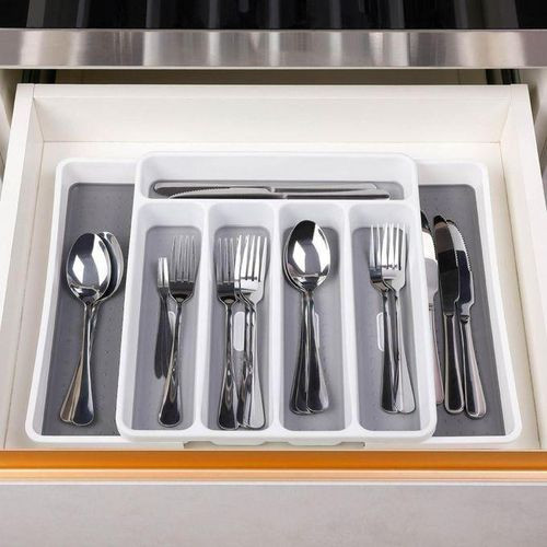Silverware Organizer For Kitchen Foldable Cutlery Box Storage