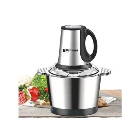 Hoffmans HM - 8829 3 Litre Food Processor Vegetable Chopper Meat Grinder Mincer Fruit Cutter - Silver Green/ Black