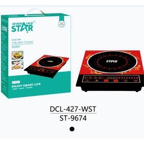 Winningstar Electric Induction Cooker Single Burner, Black