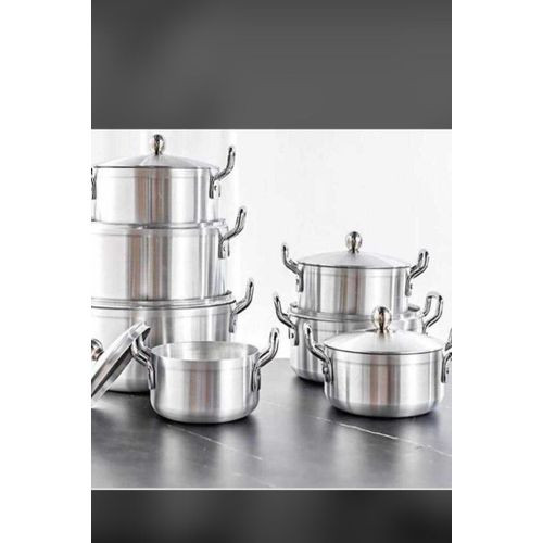 Heavy Non-Stick Cooking Pots. Silver