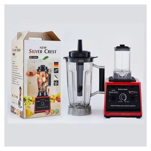 SILVER CREST 3l Big Commercial 2 In 1 Blender With 9525 Motor - Red