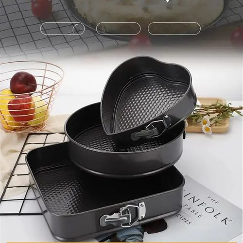 3pcs Non-stick Cake Moulds Set - Black