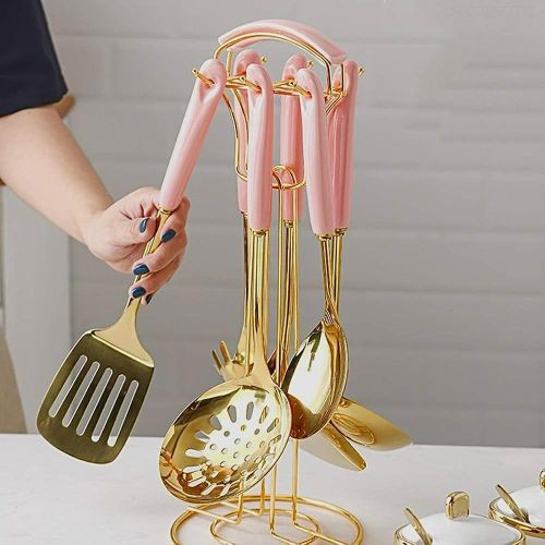 7 PCS Set 304 Stainless Steel Cooking Tool, Kitchen Utensils, Three Colors Available (Color ,Gold, Silver)