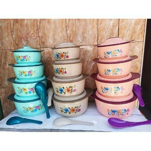 Insulated Hot Pot 4 Pieces With Plastic Serving Spoons