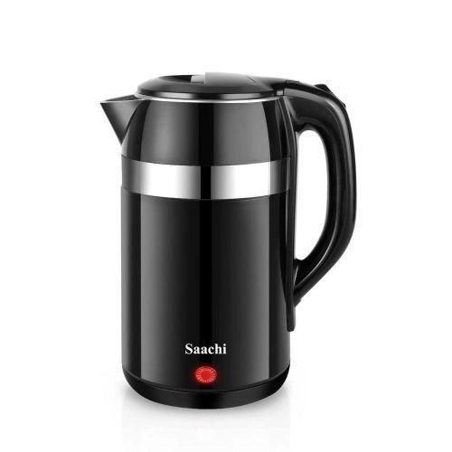 Saachi Fast Boiling Kettle With Stainless Steel Inner Layer Of 2.5 Liters-Black/Silver