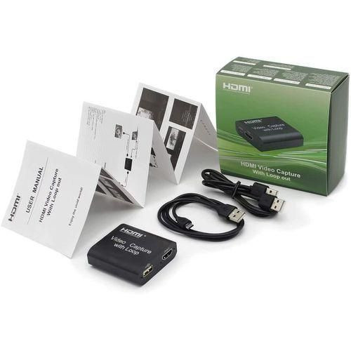 Hdmi Video Capture Card With Loop Out - Black