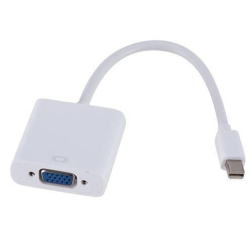 For MacBook Air Pro Mini Thunderbolt Mini DisplayPort Display Port Mini DP To VGA Cable Adapter 1080P for HDTV Monitor- White