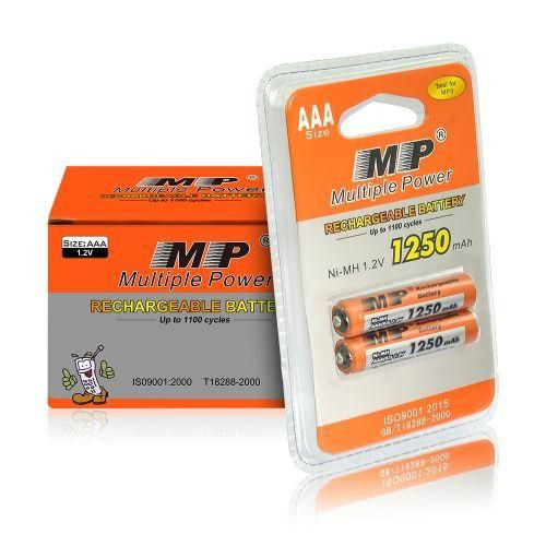 Other AAA Mp Rechargable Batteries-Multicolour