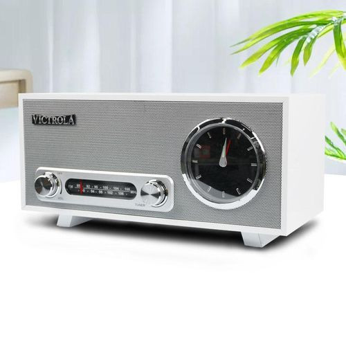 Bluetooth Speaker with FM Radio Analog Alarm Clock and 5V 1A USB Charging Out