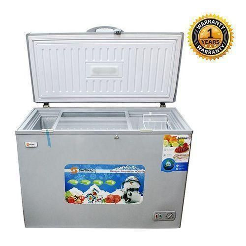 Sayona Chest Deep Freezer 200 Litres With High Efficiency Compressor-Silver/Grey