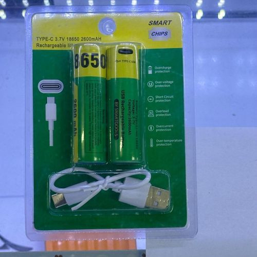 Rechargeable Type -c 3.7V 18650 2600mAH Rechargeable