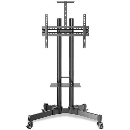 Universal TV Stand, TV Stand Extra Tall with Height Adjustable Mount Bracket and 2 Tray, Universal Mobile TV Cart for 32 40 42 43 50 55 65 Inch Flat Screens TVs..