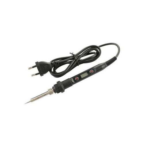 80W LCD Digital Display Temperature Adjustable 220V EU Electric Soldering Iron Set Soldering Repair Kit - Black