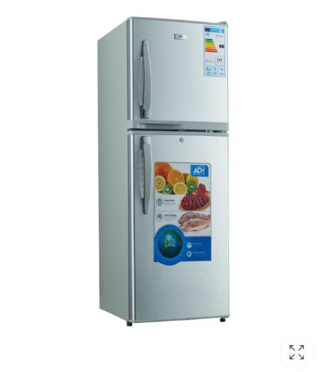 ADH 168 Liters Double Door Refrigerator Fast Cooling Fridge With Deep Freezer Compartment-Grey/Silver