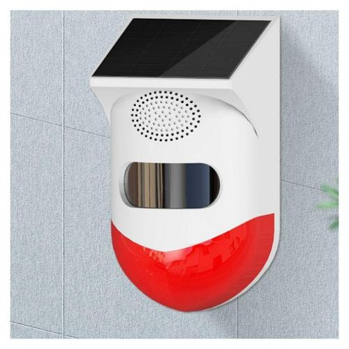 Outdoor Solar Powered & Siren Alarm PIR Motion Sensor Standalone Alarm System