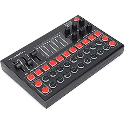 M9 Audio Interface Bluetooth Sound Card Voice Mixer External USB Sound Card Live Stream for Gaming for Singing for Live Broadcast For Recording table Signal Live Sound Card Equipment Kit, Compatible with Live Broadcast, Amazin - Multicolor.