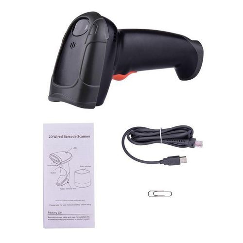 Deli Universal Barcode Scanner, Reader, Laser Bar Code Scanner-Black