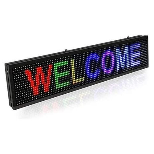 LED Texts MOVING SCROLLING MESSAGE ADVERTISING PROGRAMMABLE DISPLAY BOARD 1/2 × 2 ft. -MULTICOLORED