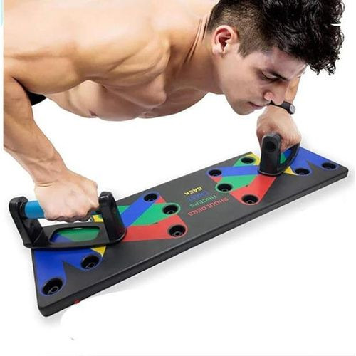 Foldable Push-Up Board Gym For Fast Chest, Biceps, Triceps, Shoulders - Black,