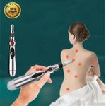 Acupuncture Massager Pen, Full Body Pain Reliever, -Silver,