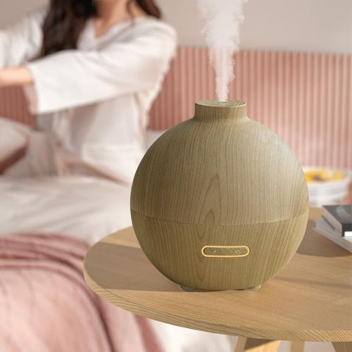 300ml Home Electric Air Humidifiers Ultrasonic Wood Grain Humificador Essential Oil Aroma Diffuser for Bedroom