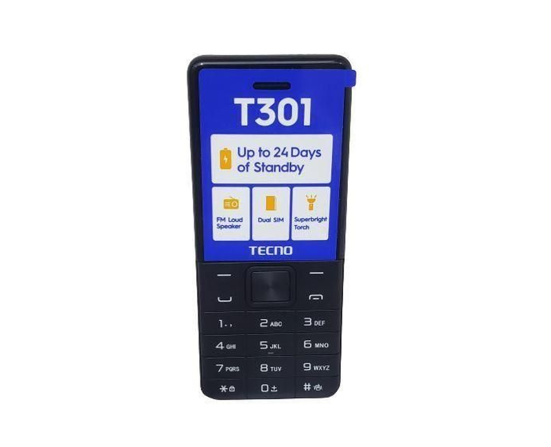 Tecno T301 Dual Sim, FM Loud Speaker, 1150mAh Battery