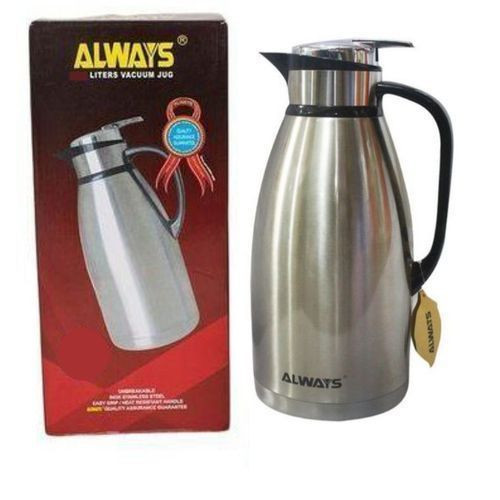 Always [Pressing] 3.0 Litres Unbreakable Vacuum Flask - Stainless Steel-Silver.