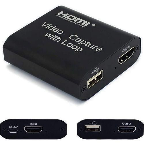 Hdmi Video Capture Card With Loop Out - Black.