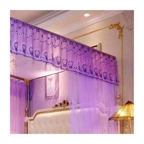 Genetic David Luxurious Mosquito Net With 2 Stand Rail Bed Net RA1 Purple