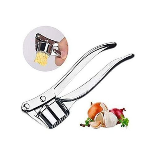 Stainless Steel Garlic Press - Silver