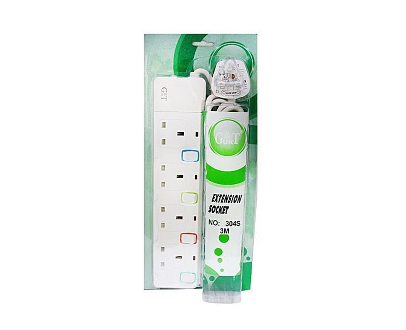 G & T Quality 13A 4-Way Extension - White