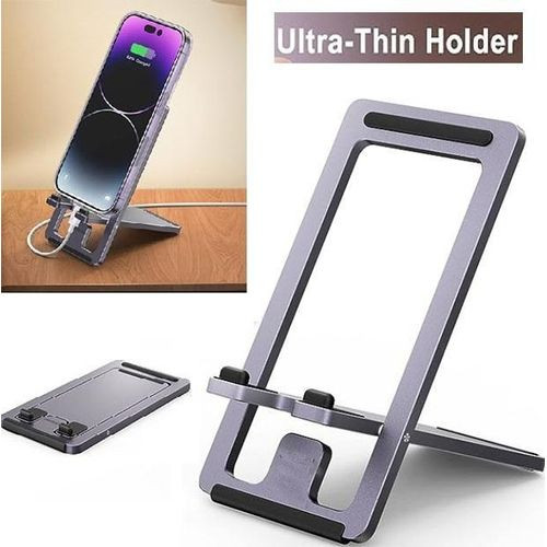 Ultra Thin Foldable Phone Stand, - Black,